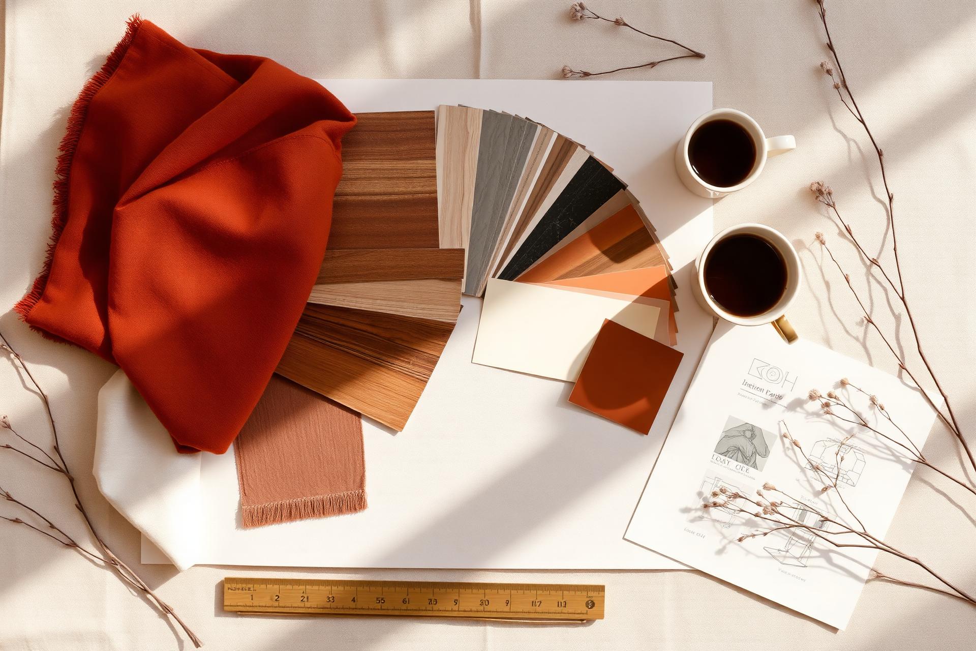 Materialen, kleuren en moodboards